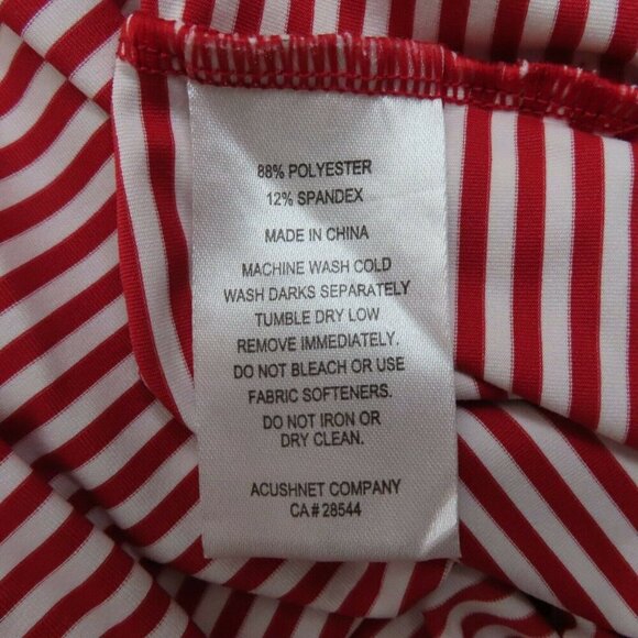 Footjoy Mens XL Ridgeway Country Club Prodry Lisle Red Striped Golf Polo Shirt - Picture 8 of 9